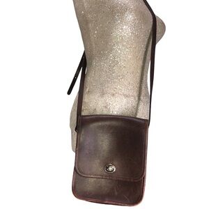 a Vintage Michael Green USA Leather Bag. 
Brown Leather Crossbody Bag